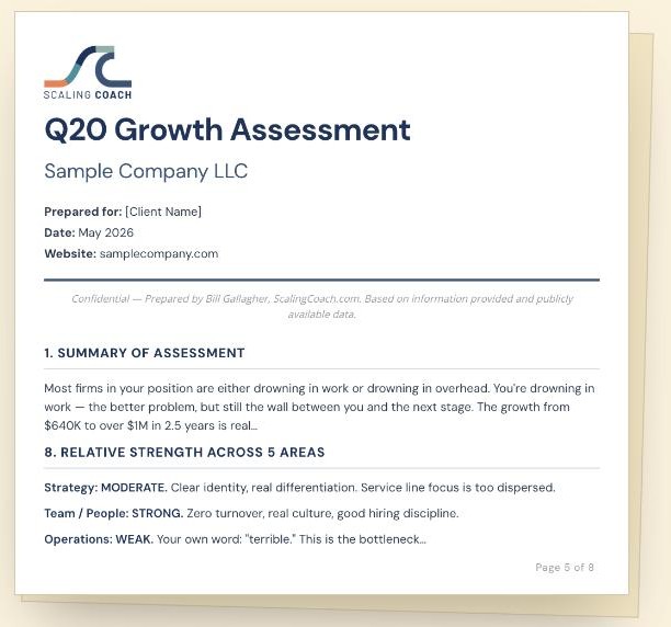 Sample Q20 Growth Assessment report